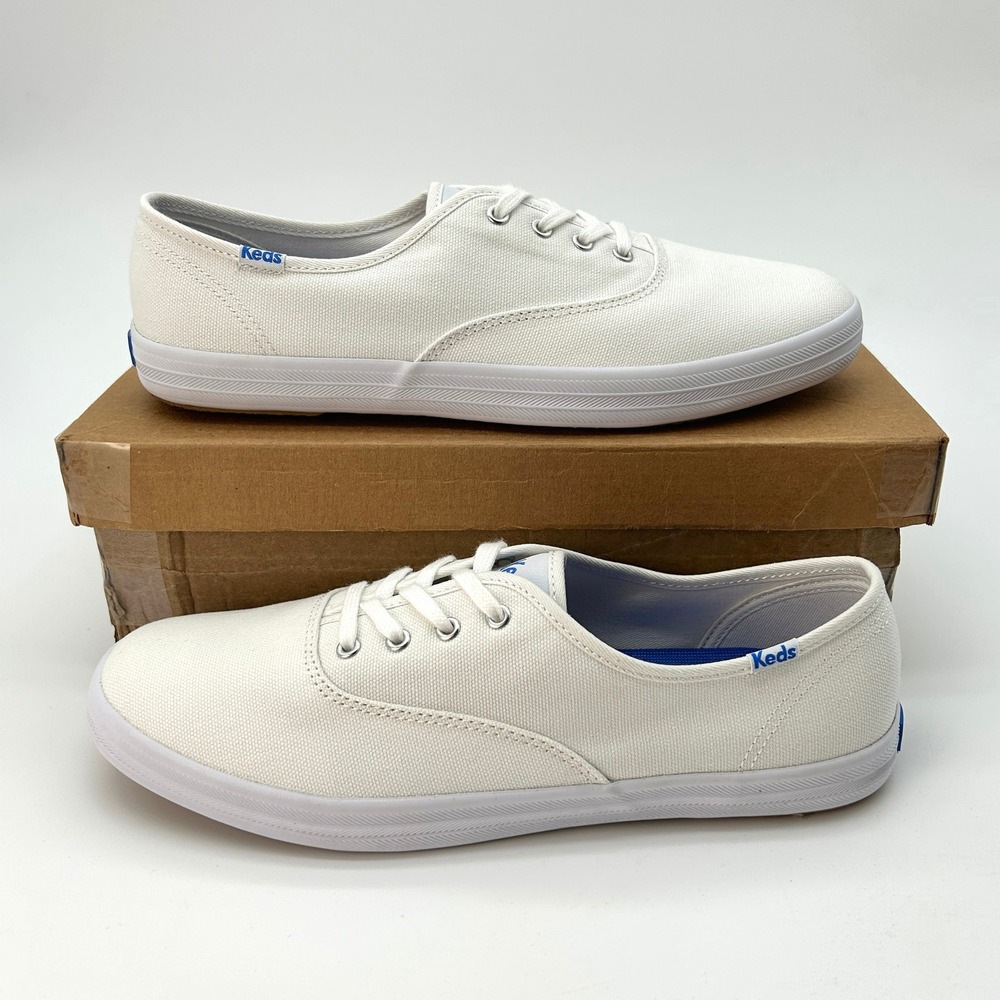 Keds Champion Originals Size 9 Wide Womens Sneakers White Canvas Low Top NEW